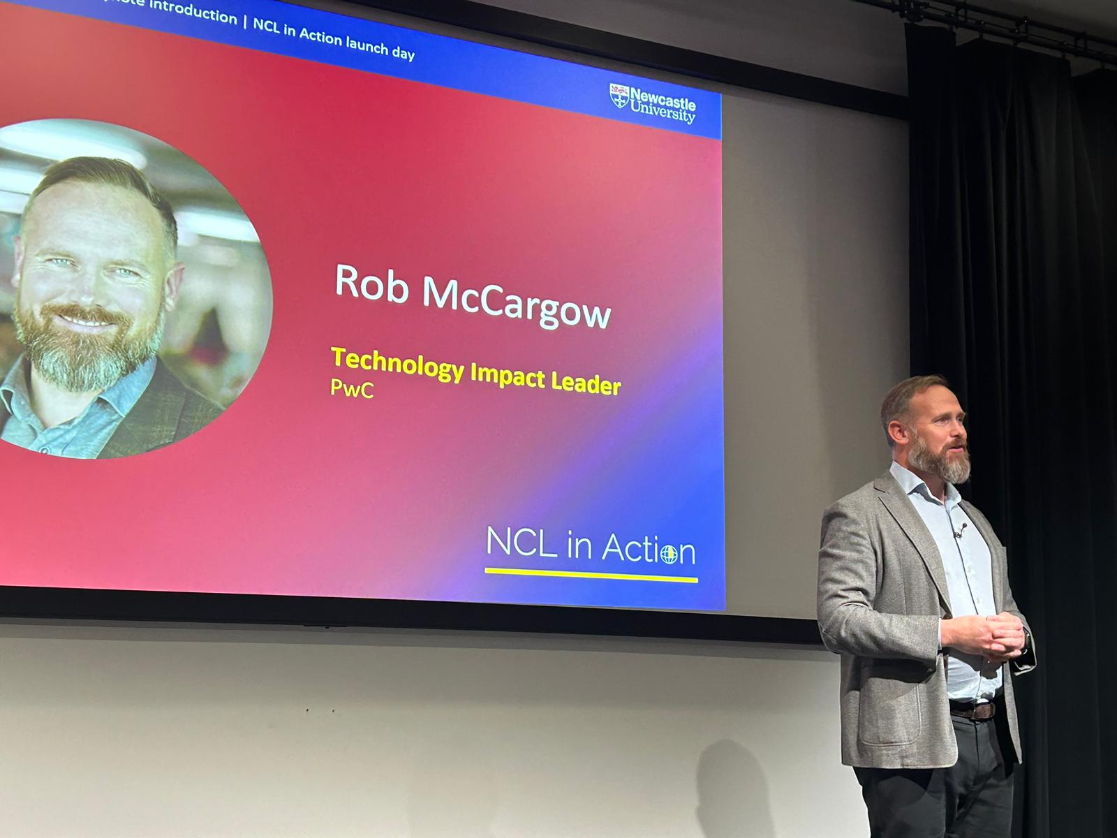 Rob McCargow presenting