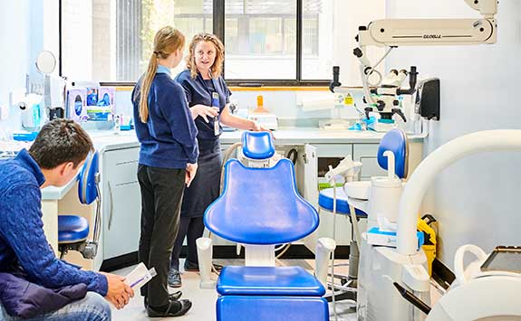 A school visit to the dental school.